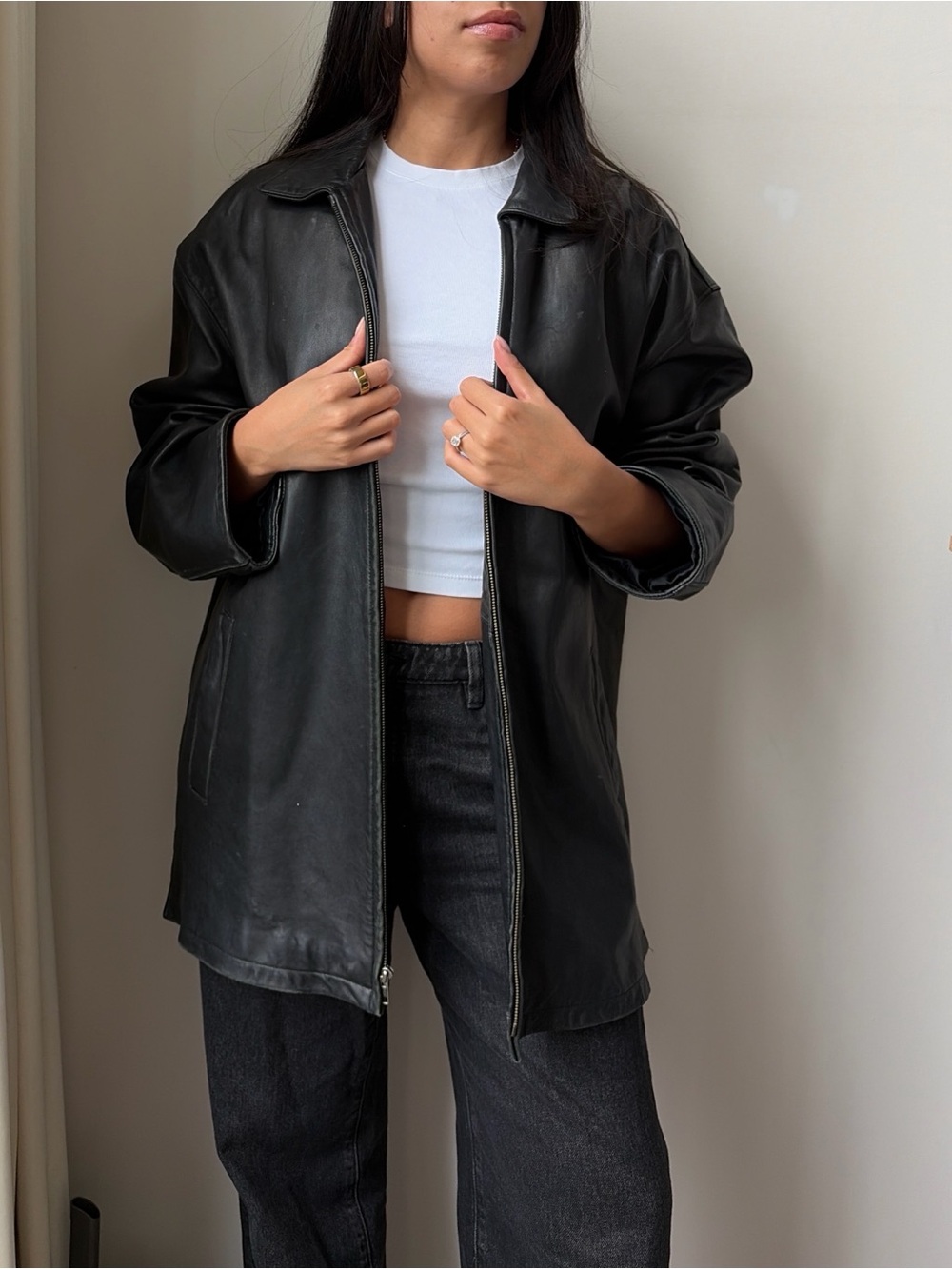 Vintage Barneys New York Black Leather Jacket